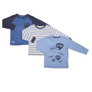 Toddler Long-Sleeved T-Shirts - Pack Of 3